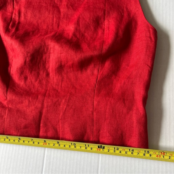 Reformation 4 Grace 100% Linen Two Piece Top Skirt Sundried Tomato Red EXCELLENT - Picture 7 of 16